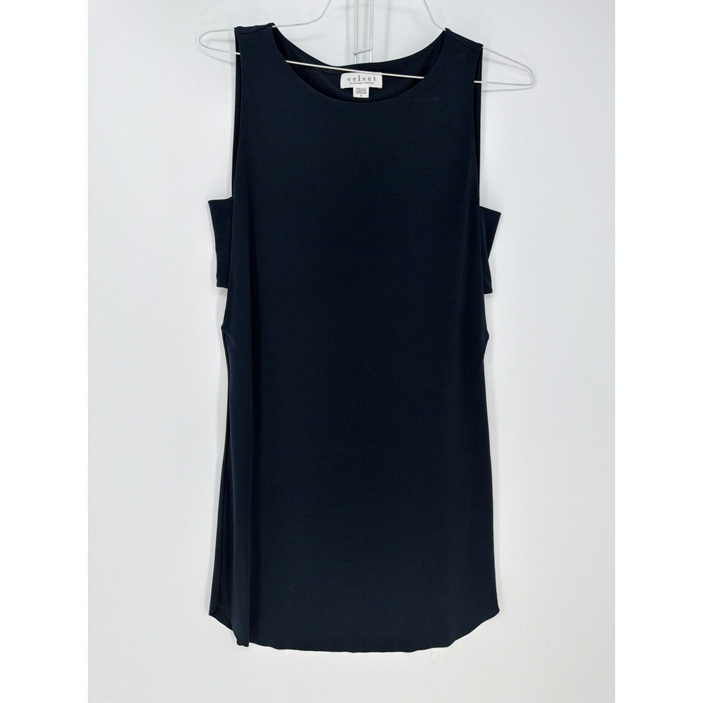 Velvet by Graham & Spencer Dress Womens S Navy Blue Side Cutout Mini Minimalist